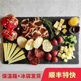 奶酪拼盘一站齐。帕玛森曼彻格孔泰佩科里诺硬质蜂蜜伊比利亚火腿