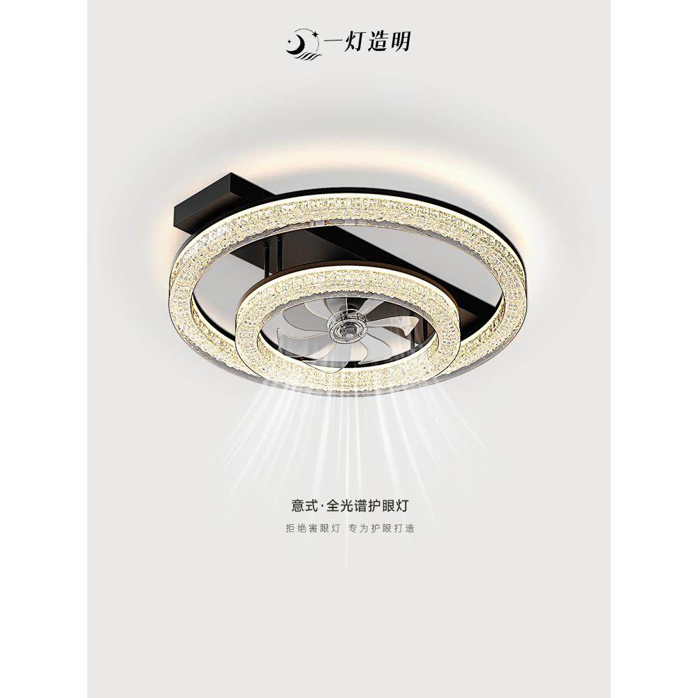客厅主灯风扇灯2025新款大风力吊扇吸顶灯餐厅卧室灯中山灯具全屋