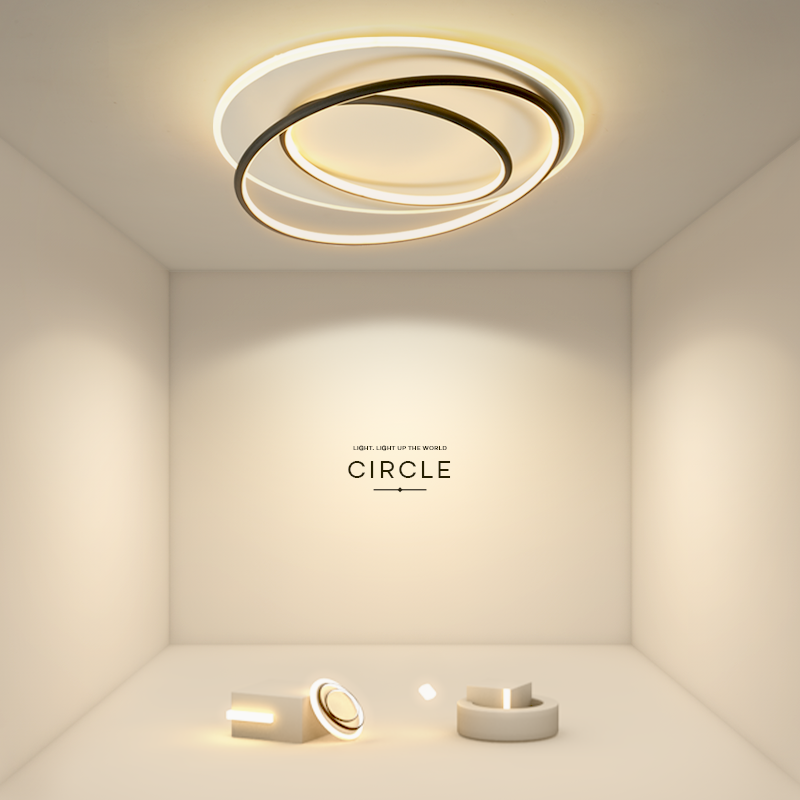 主卧室客厅灯led吸顶灯现代简约圆形设计师房间餐厅2025新款灯具