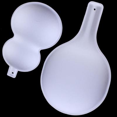 白色手绘社火脸谱面具diy纸浆面具纸马勺水瓢葫芦瓶