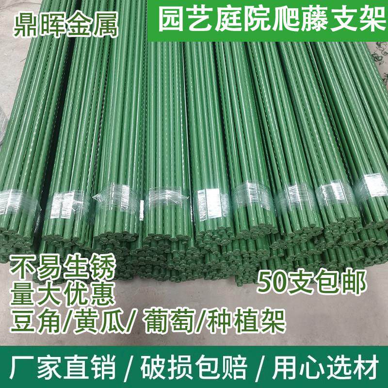 50根装包塑钢管爬藤架农用藤蔓花卉支撑葡萄黄瓜丝瓜架种菜架杆厂