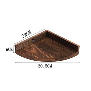 墙壁置物架装饰储物三角扇形隔板简约角落木板墙面圆角层架