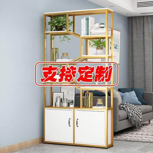 铁艺屏风办公室隔断柜置物架工业风客厅储物柜展示柜进门玄关书架