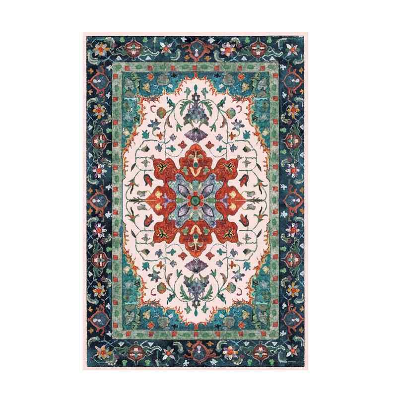 高档楼式兰美惠民 复古地毯红法色族风客厅地毯加密圈绒茶几垫床