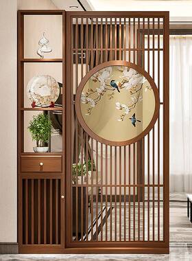 cs新中式实木屏风隔断客SCS厅关入户正对进门遮挡置物224新柜0款