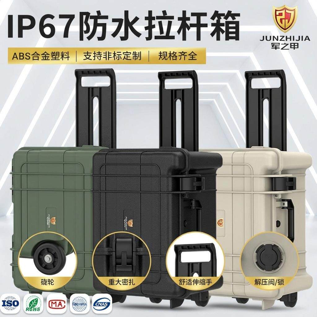 行家选606B拉杆箱带轮大容量箱包摄影器材三防抗震手拉防护