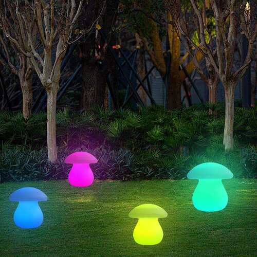太阳能户外发光蘑菇灯花园亮化工程防水庭院灯简约景观装饰草坪灯