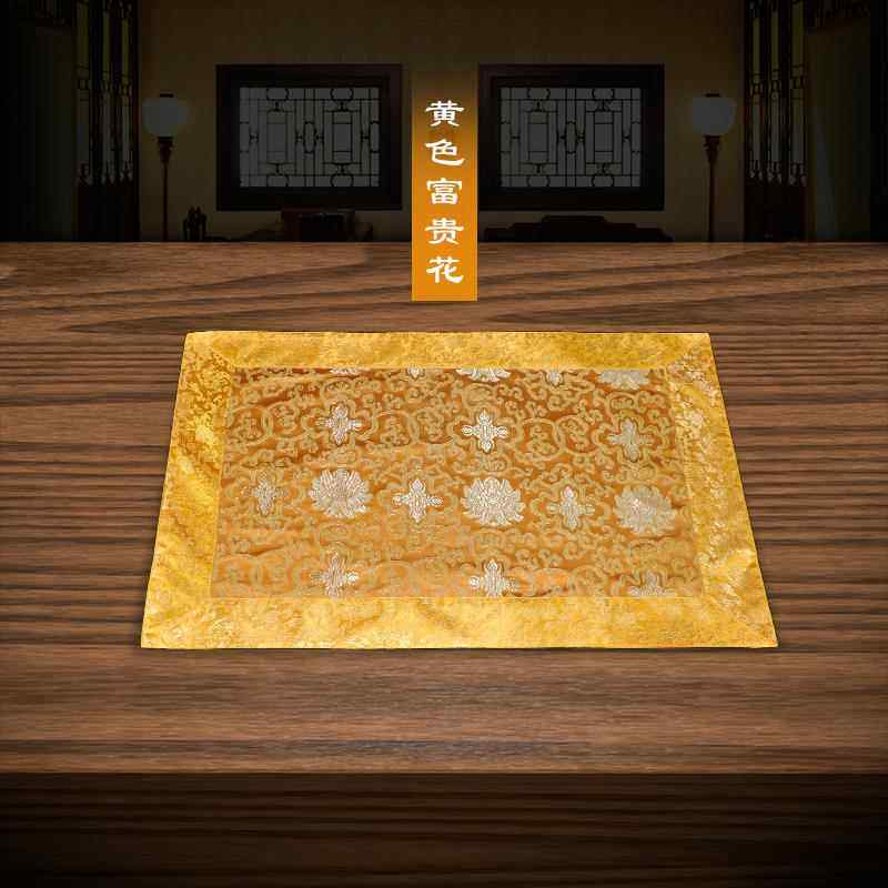 正品庄严品藏佛式桌布可制双层加厚布料佛定堂佛台布锦龙纹织缎供