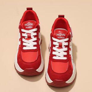 轻便真皮休闲运动鞋 百搭时尚 2025秋冬新款 香港7CM厚底增高阿甘鞋