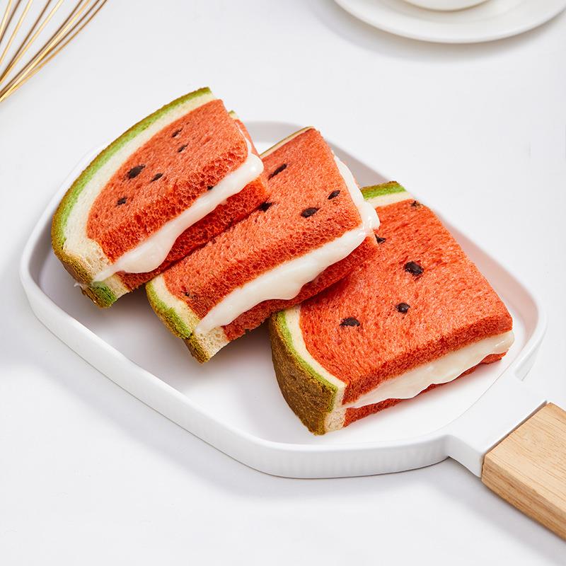 a1西瓜吐司软面包480g儿童营养早餐学生网红夹心土司零食蛋糕糕点