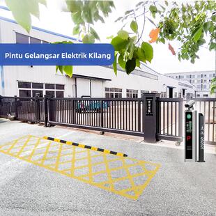 厂区电动伸缩门学校工厂平移大门直线门推拉收缩无轨单位自动移门