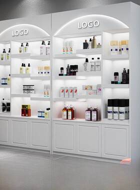 欧式烤漆化妆品展示柜K美容院产品柜护肤品精品展柜多功能陈列柜
