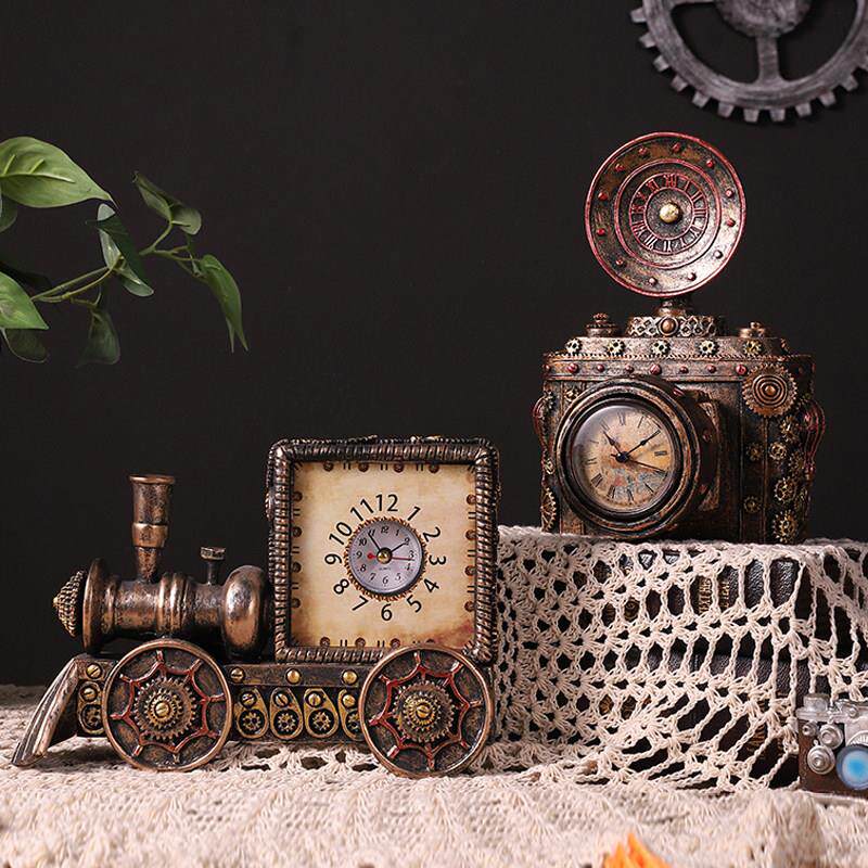 欧式电视柜玄关照相机时钟模型摆件覆古怀旧客厅酒柜小摆设装饰品