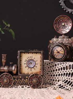 欧式电视柜玄关照相机时钟模型摆件覆古怀旧客厅酒柜小摆设装饰品