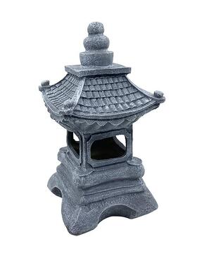 户外太阳能日式石塔宫灯花园庭院装饰别墅摆件景观灯太阳能庭院灯