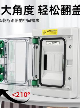 HA户外防水电表箱明装回路箱断路器电箱开关盒塑料空开盒子配电箱