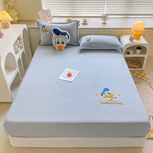 冬天牛奶绒a类母婴级儿童高低床上下床专用上下铺床床笠135x200