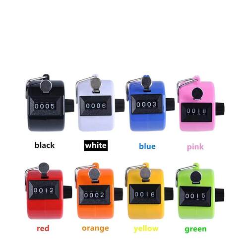 Handheld 4 Digital Tally Counter Mechanical Manual Palm Clic