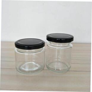 Circular jam honey bottle bottles pickles jar glass jars