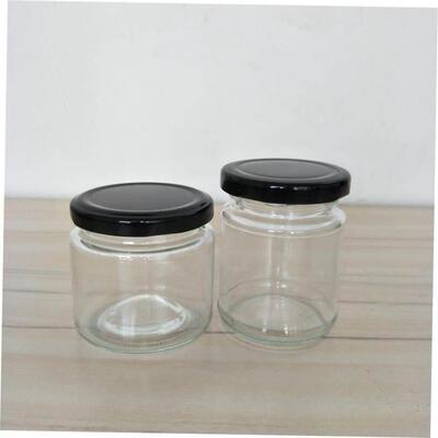 Circular glass jar pickles bottles jam jars of honey bottle