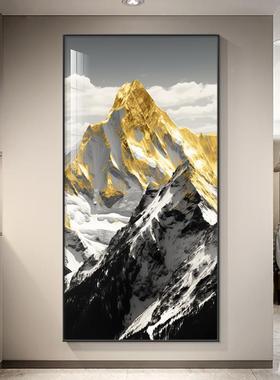 2024新高款户玄关装饰画背后有靠山挂入X10379画壁档大气日照金山