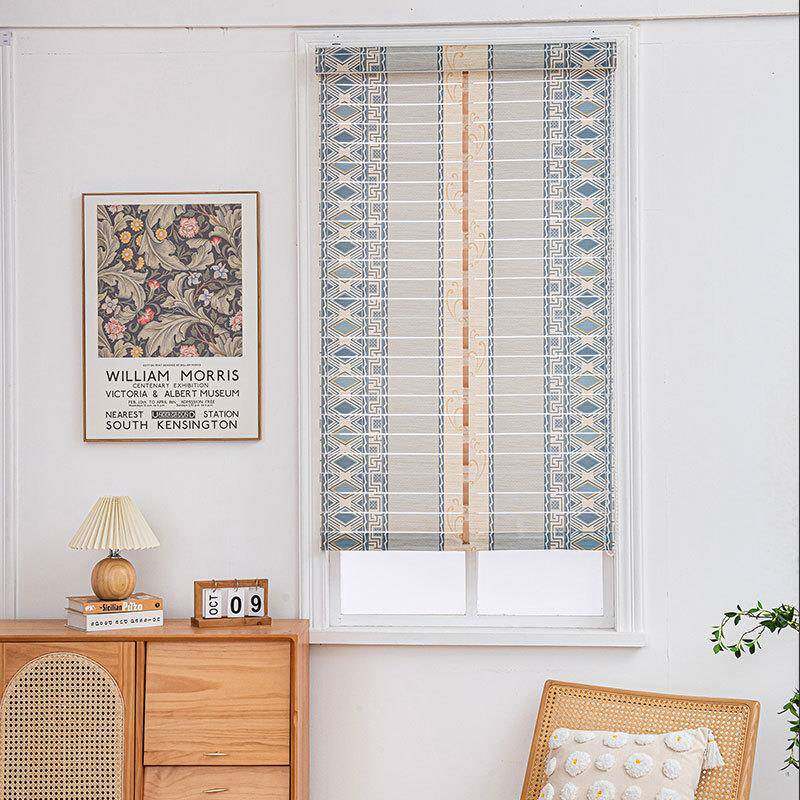 现代简约可升降折叠扇形罗马帘遮光卷帘客厅办公室书房窗帘成品