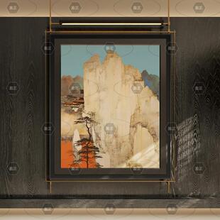 中山工厂直销工程灯画定制尺寸金属吊杆画架灯酒店走廊中古风客厅