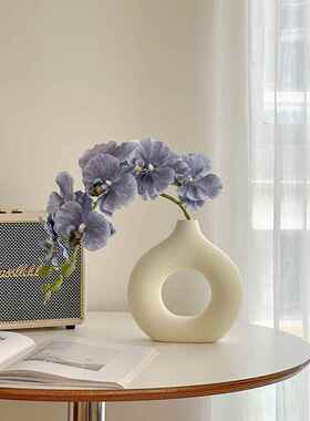 高档蝴蝶兰彷真花桌面摆件假花室内客厅摆设花艺家居装饰乔迁花束