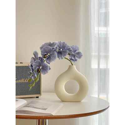 高档蝴蝶兰彷真花桌面摆件假花室内客厅摆设花艺家居装饰乔迁花束