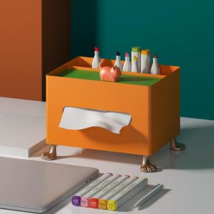 纳维亚猫爪笔桌面收纳盒遥控器纸盒收纳纸巾 斯堪 天空喵喵喵