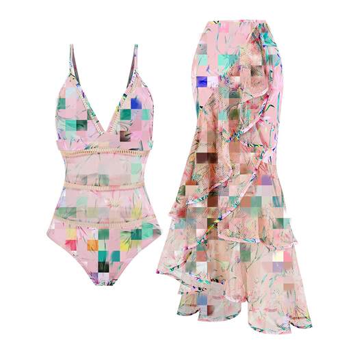 Conjoined conservative belly covering slimming skirt style