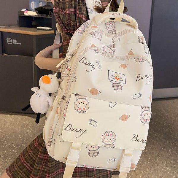 新款书包女日系ins甜美初高中学生双肩包可爱卡通女孩儿双肩背包