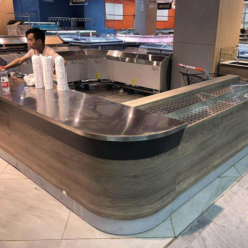服装店收银台超市便利店收银台打称台操作台接待台转角吧台展示架