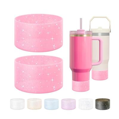 适用Stanley保温杯闪粉硅胶杯垫水杯防撞防刮保护套防滑底座杯托