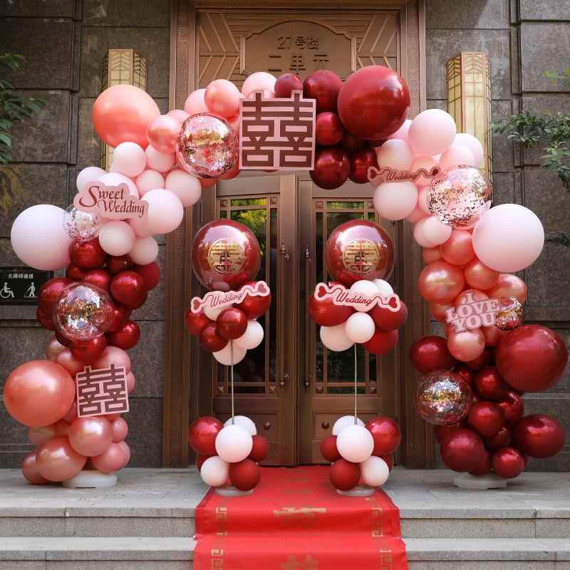 结婚气球拱门支架婚礼布置庆生日气创意场景装饰用品