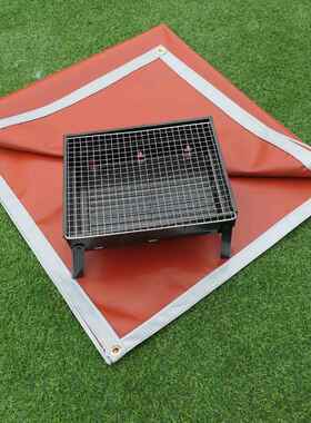 红色加RYL厚液态硅玻胶布阻燃纯色1.5璃x1.7地毯涂层纤维防火地垫