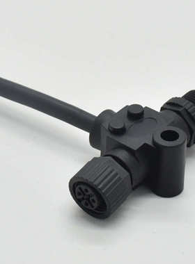 m12微型总线线缆t型5微型连接器防水电源芯 接头nmea2000