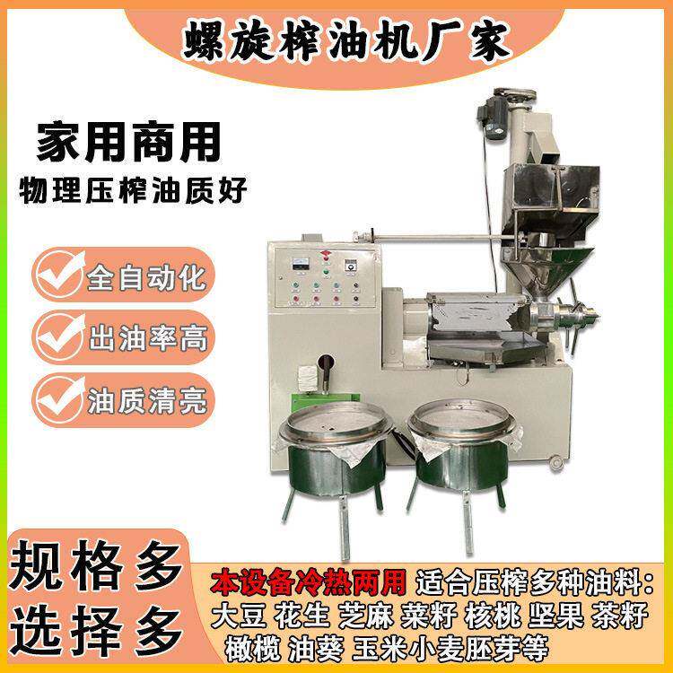 大型螺旋花生菜籽榨油机全自动核桃压油机食用油压榨全套设备现货