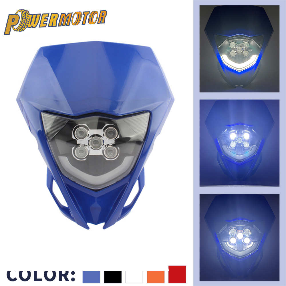 LED越野摩托车前大灯总成 yamaha铃木前置挂式灯夜间行车灯光