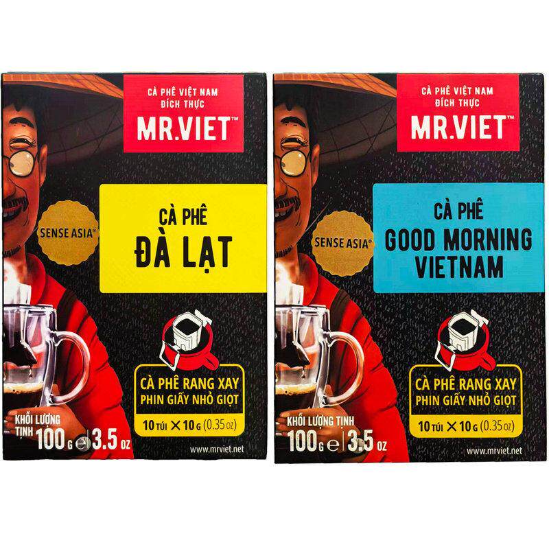 越南MR VIET挂耳咖啡阿拉比卡猫屎黑咖啡罗布斯塔榛子味挂耳中度