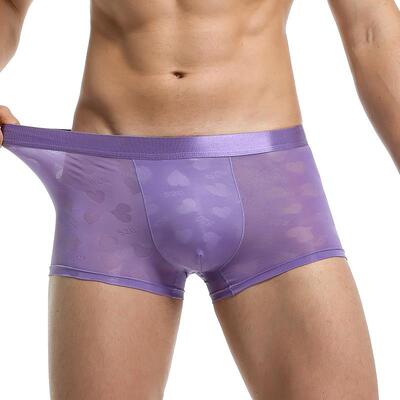 Men's boxy pants with a heart-shaped thin design, made of