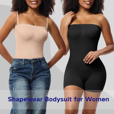 Strapless Shortie Bodysuit for Women Tummy Control Shapewear