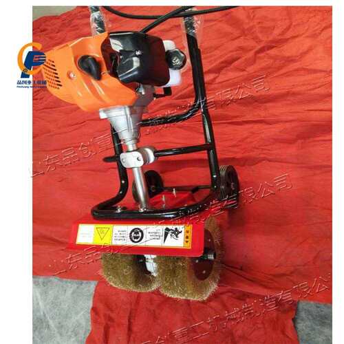 钢结构楼板生锈打磨机械钢结构屋顶翻新机手推式钢丝刷除锈设备