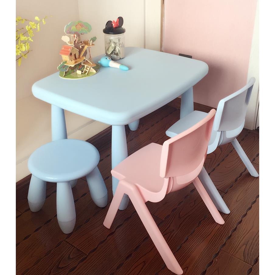 A01L双层防滑儿童塑宝宝餐桌椅套装幼1儿园写字桌椅料玩具桌套