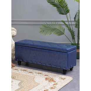 试衣间凳子收纳凳加高储物凳实木可坐卧室放衣服凳床边加宽长条凳