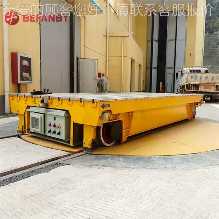 车间铝棒转运车电平动轨轨道转弯电动转盘轨道道车防爆FIO轨道移