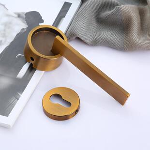 卧室门锁分体式 静音把手现代简约通用型房门锁具锌合金室内门锁