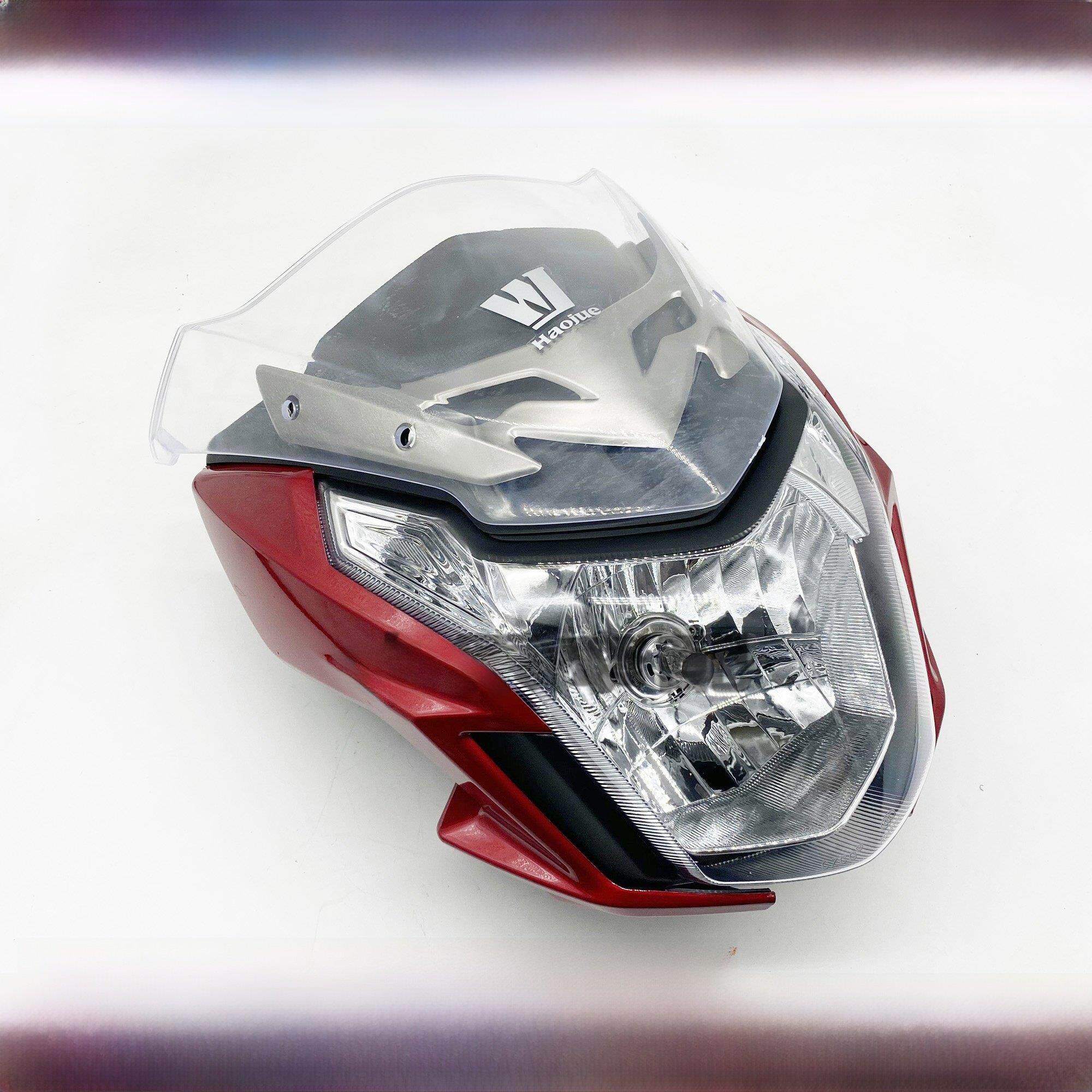 适配豪爵DK/HJ125-30/HJ150-30/A/C/F摩托车前导流罩头罩大灯外壳