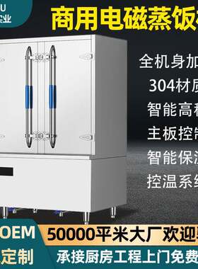 电蒸箱304不锈钢智能蒸柜饭堂蒸包子蒸菜蒸馒头双门柜商用蒸饭柜