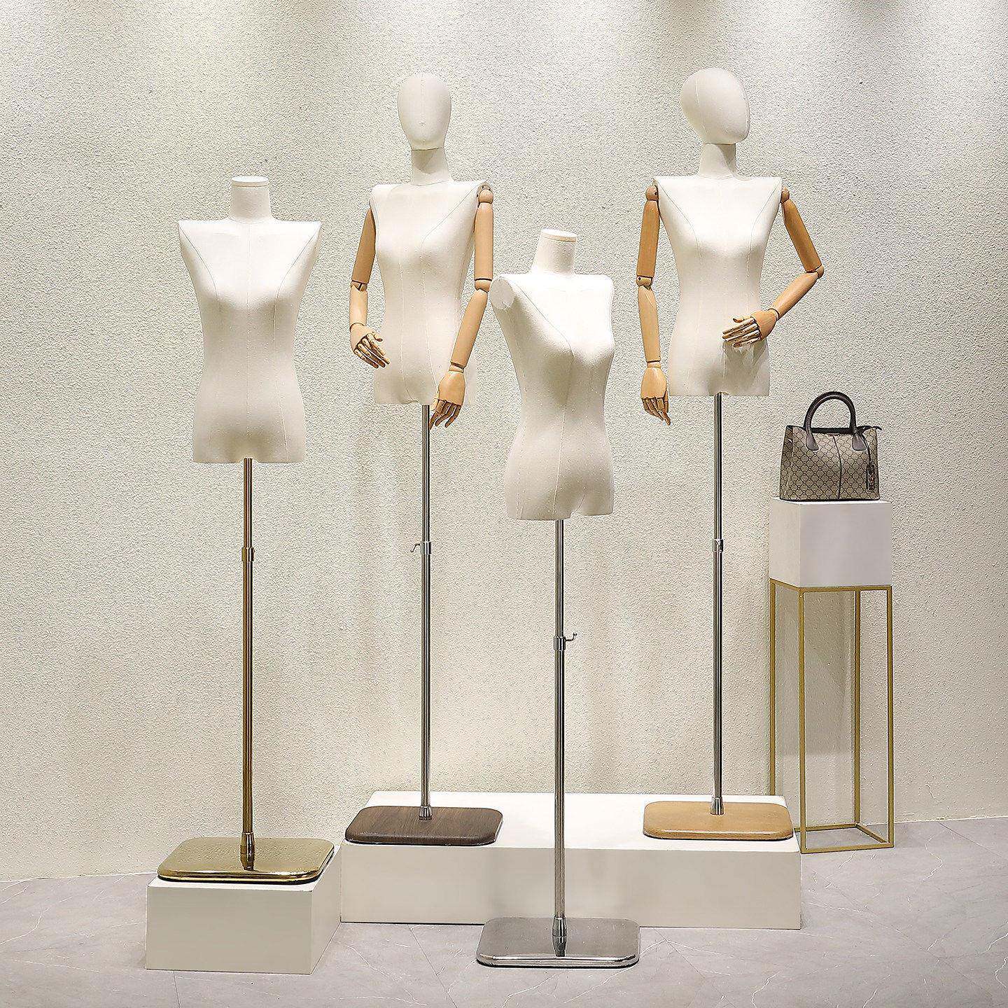 端服装店模特道具女半身人体模型平肩挂件手展示架女装橱窗模特